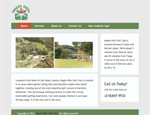 Tablet Screenshot of maplehillsgolfclub.com